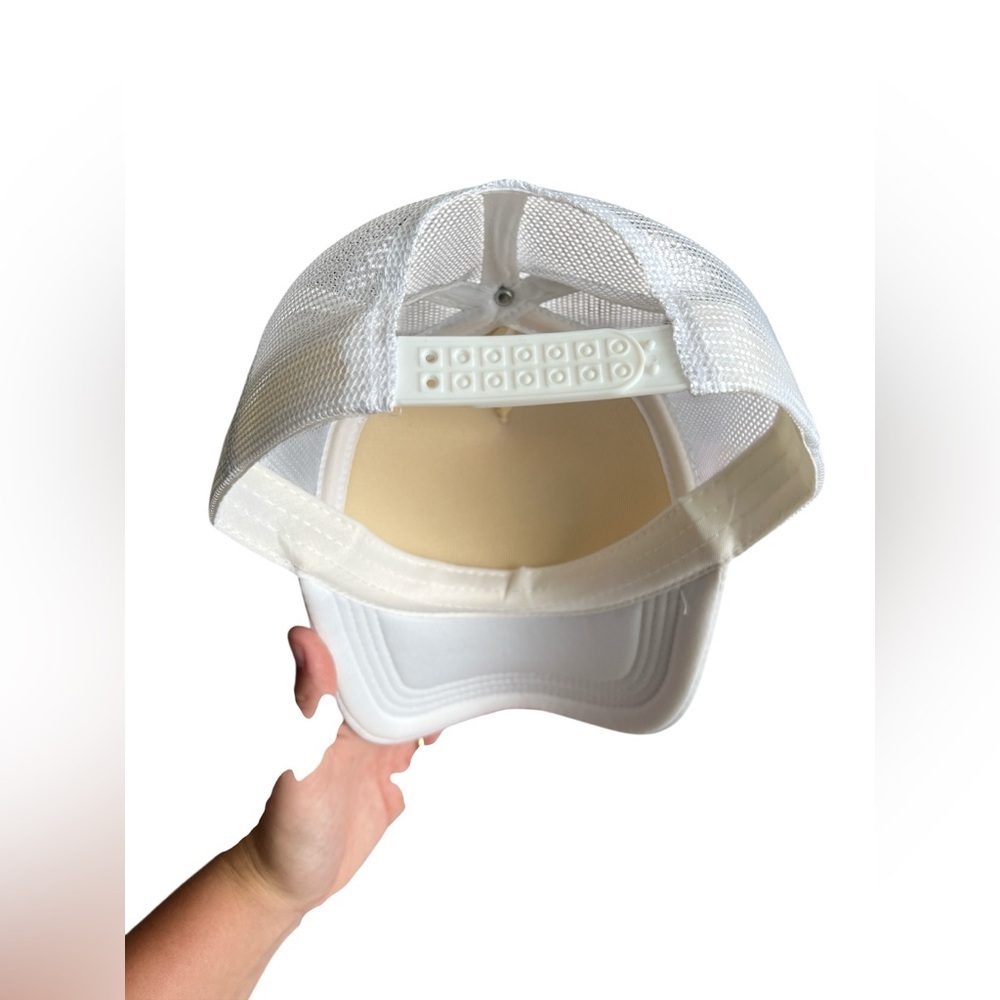 American Custom Patch Work White Trucker Hat - image 3